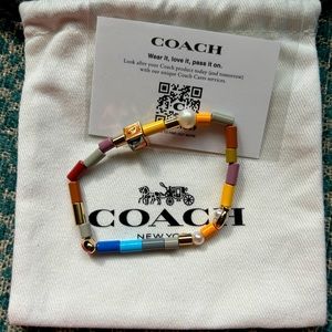 Coach Bracelet. Like New. Multicolor and pearl.